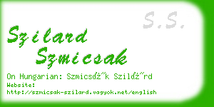 szilard szmicsak business card